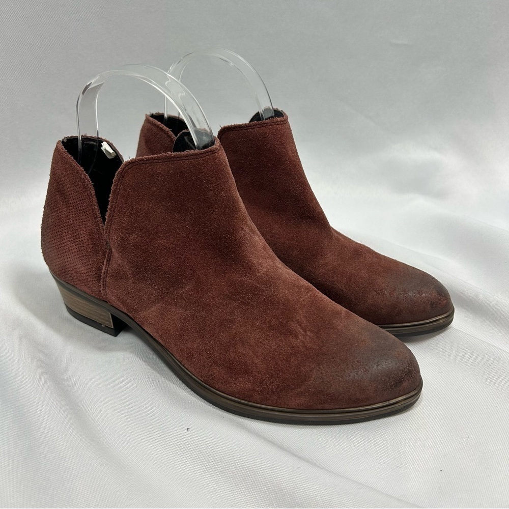 Crevo | Leighton Leather Brick Red Ankle Boot Women’s Size 7